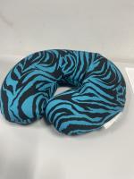BLU AND BLACK ZEBRA NECKREST CUSHION